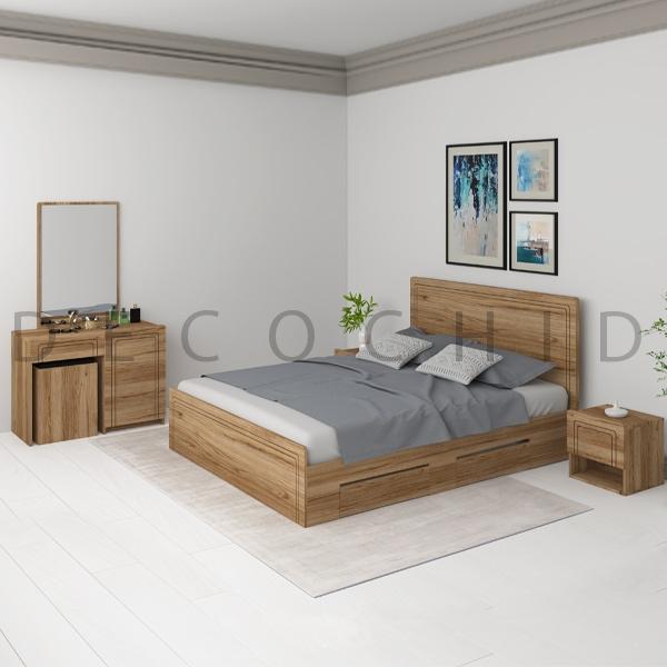 تخت خواب دو نفره دکوچید مدل گیتا عرض 160