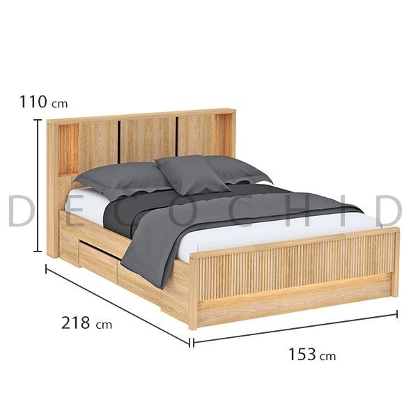 تخت خواب دکوچید مدل رایکا دو نفره کشو دار عرض 140 - تصویر 3
