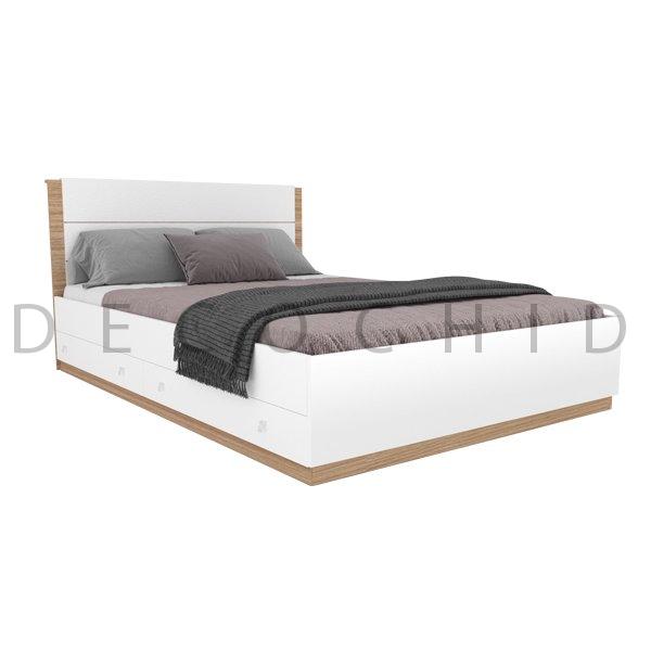تخت خواب دو نفره دکوچید مدل هرمس کشودار عرض 140 - تصویر 2