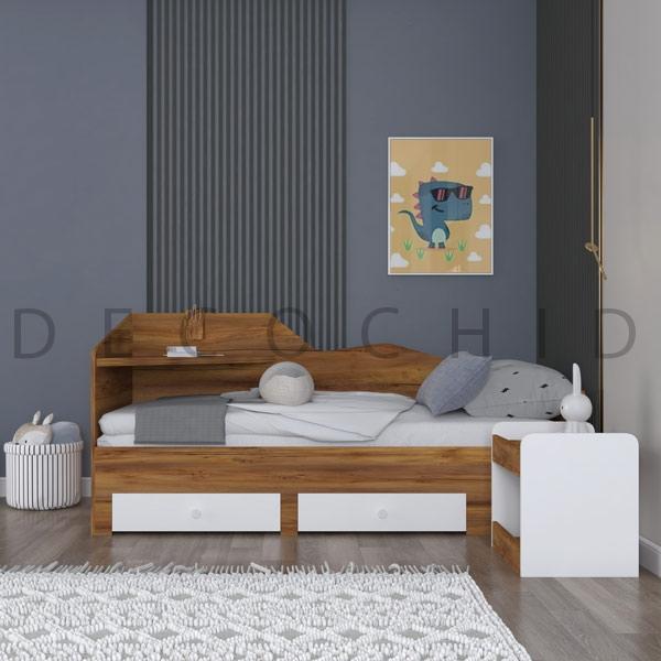 تخت خواب یک نفره دکوچید مدل هرمان - تصویر 2
