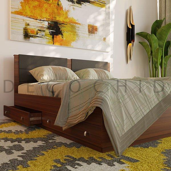 تخت خواب دو نفره دکوچید مدل هرمس کشودار عرض 180 - تصویر 3