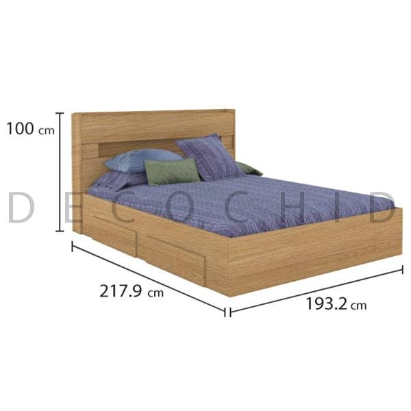 تخت خواب دکوچید مدل آدونیس دو نفره کشودار عرض 180 - تصویر 4