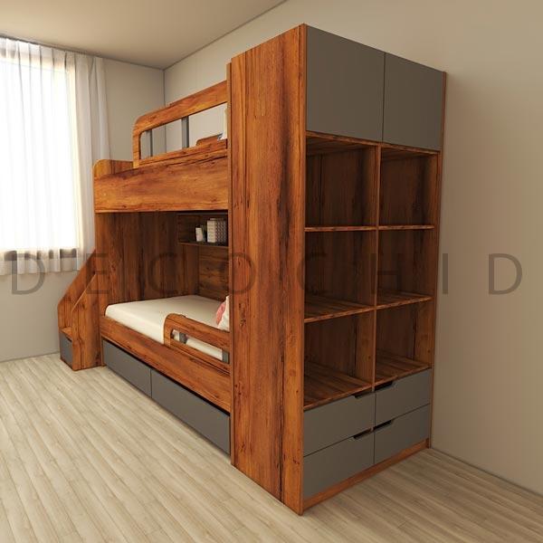 تخت خواب دو طبقه دکوچید مدل D.1124 - تصویر 2
