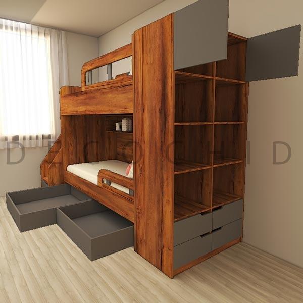 تخت خواب دو طبقه دکوچید مدل D.1124 - تصویر 3