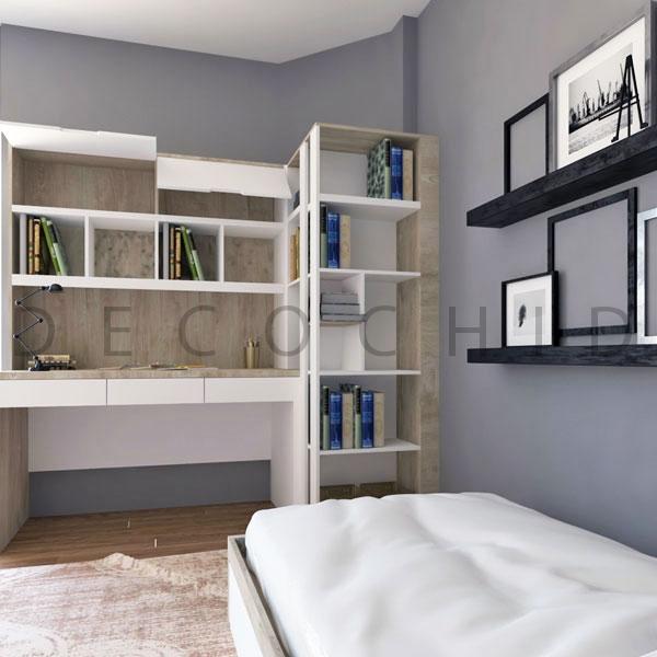 میز تحریر دکوچید مدل D.4025 کتابخانه دار - تصویر 2