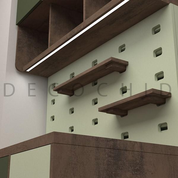 میز تحریر کتابخانه دار دکوچید مدل D.4054 - تصویر 3