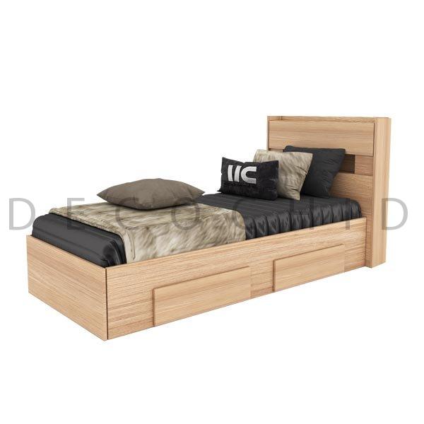 تخت خواب دکوچید مدل آدونیس یک و نیم نفره کشودار عرض 120 - تصویر 3