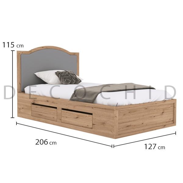 تخت خواب دکوچید مدل سروین یک و نیم نفره عرض 120 - تصویر 3