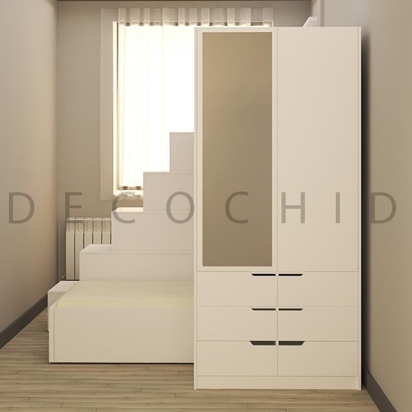 تخت خواب دو طبقه دکوچید مدل D.1106 سه نفره - تصویر 3