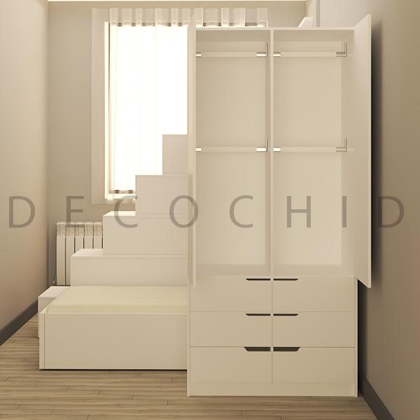 تخت خواب دو طبقه دکوچید مدل D.1106 سه نفره - تصویر 4