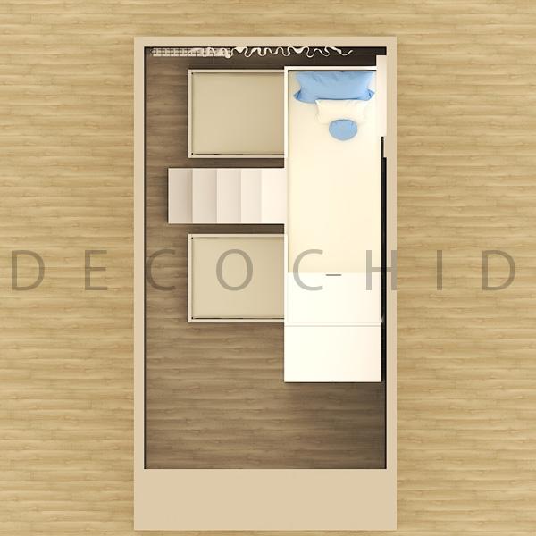 تخت خواب دو طبقه دکوچید مدل D.1106 سه نفره - تصویر 8