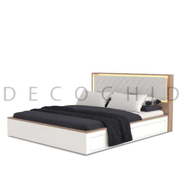 تخت خواب دو نفره دکوچید مدل دیانا کشودار عرض 160 - تصویر 2