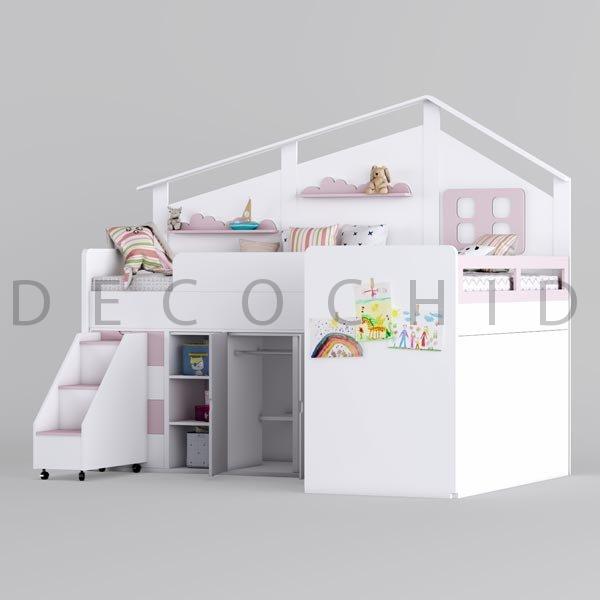 تخت خواب دو طبقه دکوچید مدل D.1002 - تصویر 3