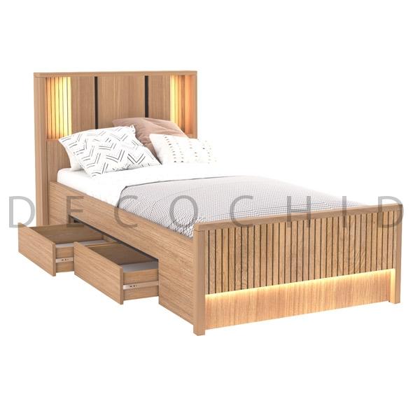 تخت خواب دکوچید مدل رایکا یک نفره کشودار عرض 90 - تصویر 3