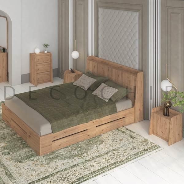 تخت خواب دکوچید مدل آکو دو نفره عرض 160 - تصویر 2