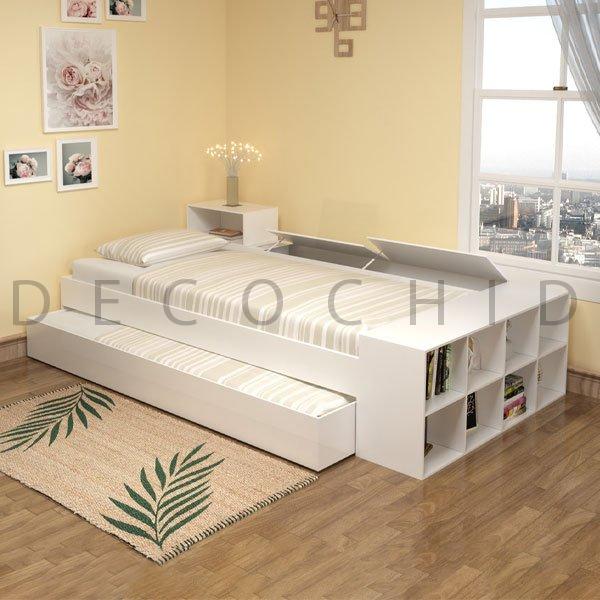 تخت خواب یک نفره دکوچید مدل برنا همراه مهمان - تصویر 4