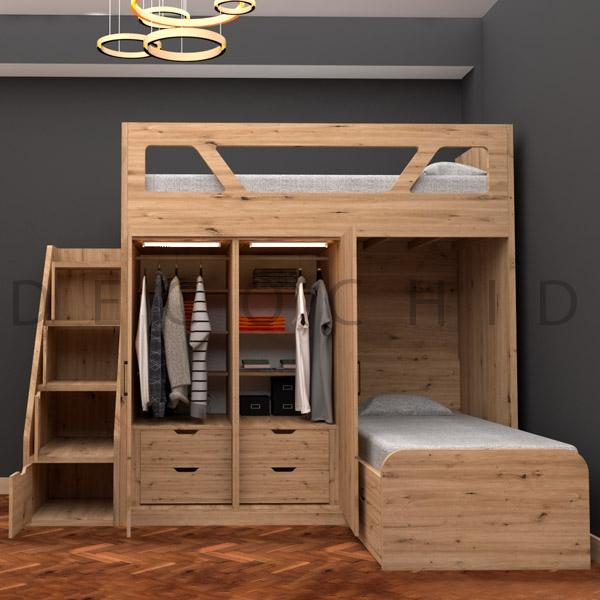 تخت خواب دو طبقه دکوچید مدل D.1107 - تصویر 2