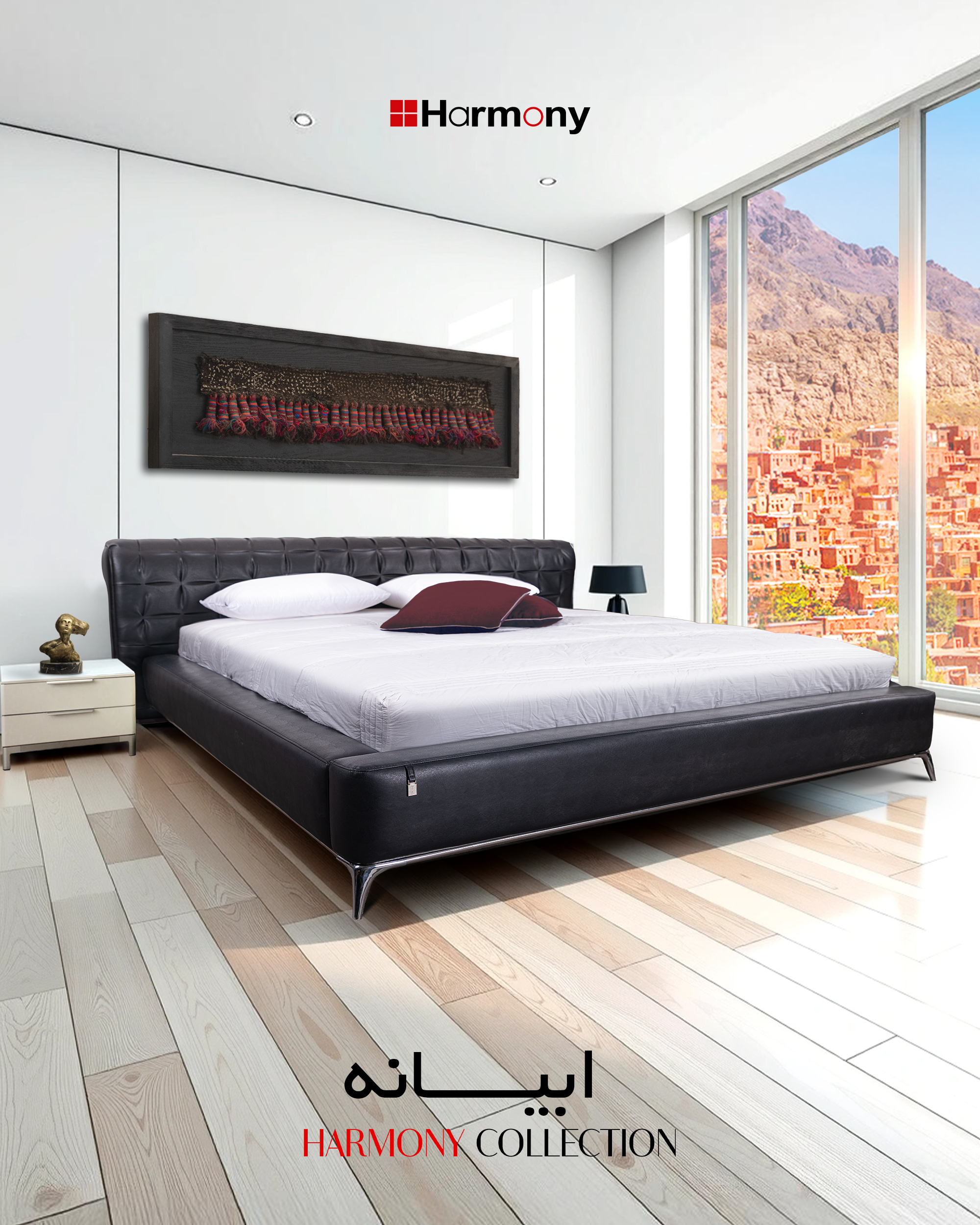 تخت خواب هارمونی مدل ابیانه - تصویر 5