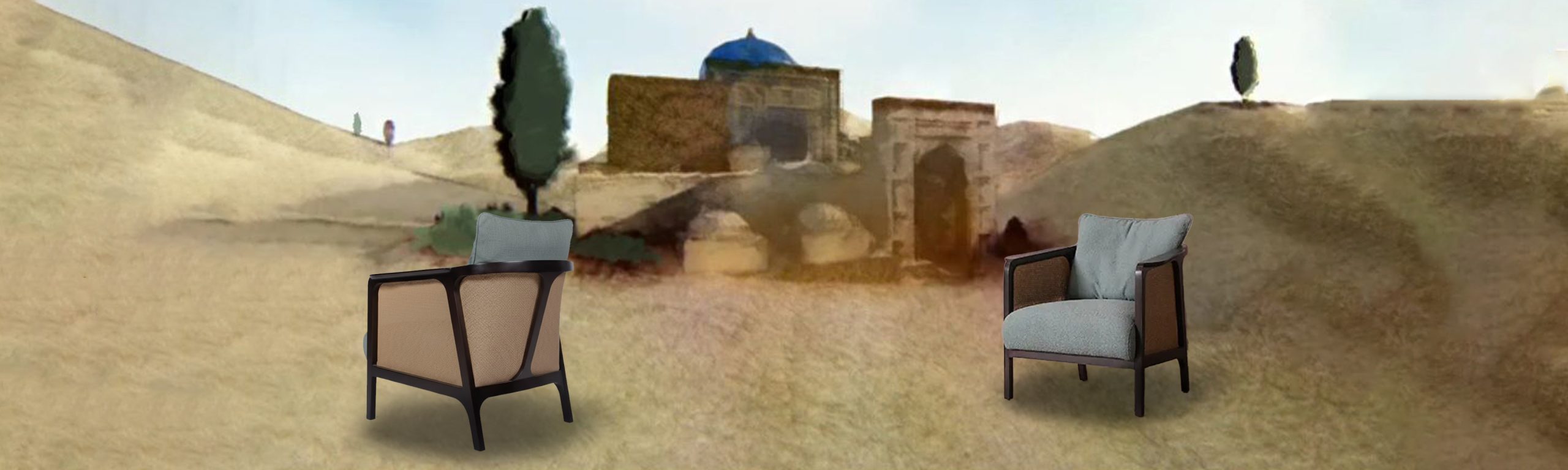 مبل یکنفره هارمونی مدل لوت حصیربافت - تصویر 2
