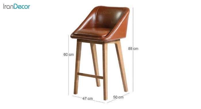 صندلی اپن آفر مدل مایا پایه چوبی - تصویر 3