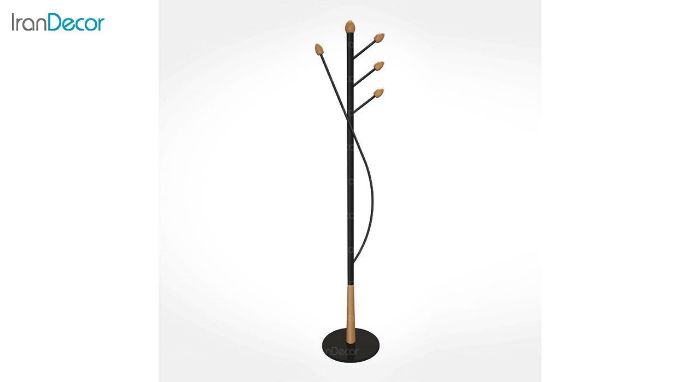 رخت آویز ایستاده زیمر مدل بامبو پایه چوبی - تصویر 3