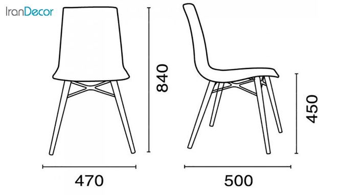 صندلی پایه چوبی صنایع نظری مدل آلگرا N420WR - تصویر 3