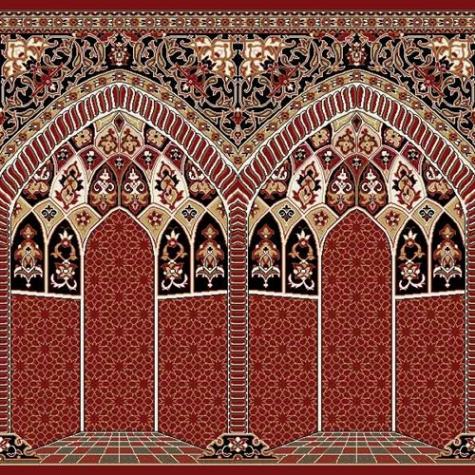 فرش سجاده ای لیدوما مدل محرابی طرح مجلل - تصویر 3