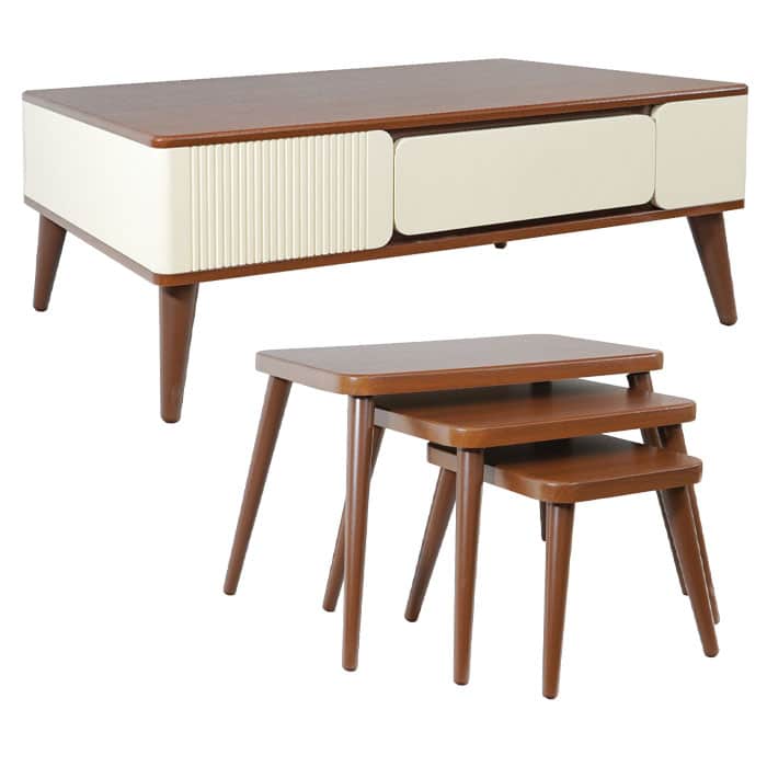 میز جلو مبلی و عسلی نگین چوب مدل CT2137