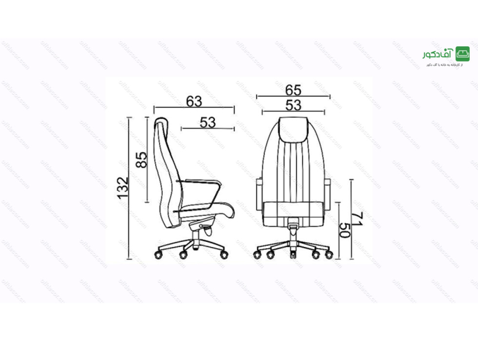صندلی مدیریتی مدل M38 - تصویر 7