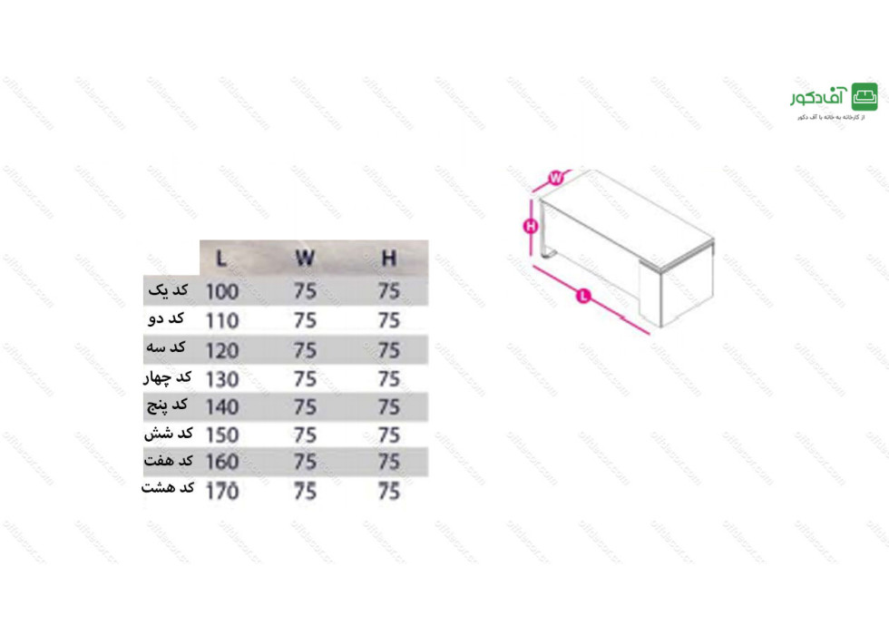 میز کارمندی مدل 2033 - تصویر 2