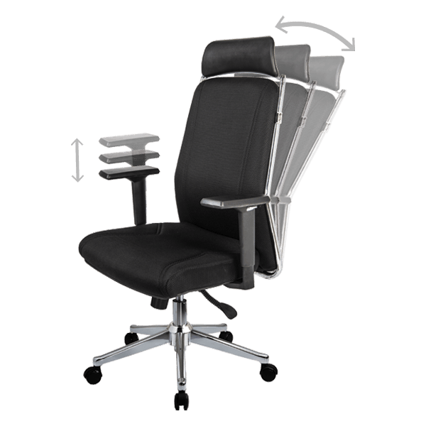 صندلی مدیریتی راحتیران مدل T 8110 فوم دار - تصویر 2