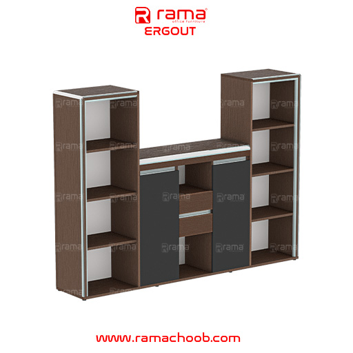 کتابخانه کنسول راما چوب مدل ارگوت سه تکه - تصویر 2