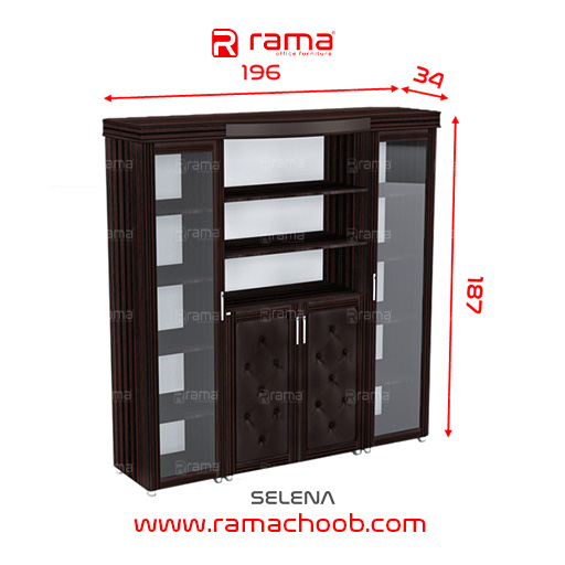 کتابخانه مدیریتی راما چوب مدل سلنا - تصویر 3