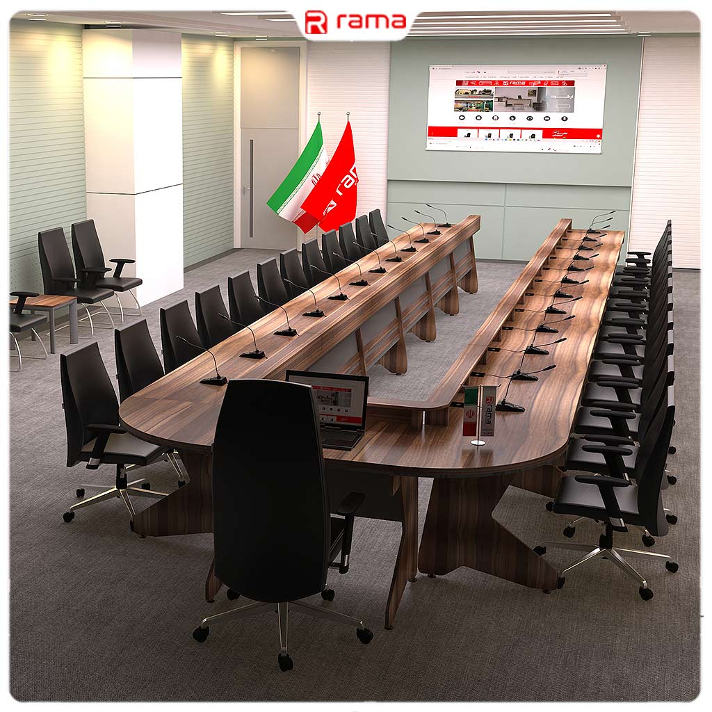 میز کنفرانس راما چوب مدل سرو
