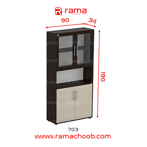 کتابخانه کارمندی راما چوب مدل 703 - تصویر 3
