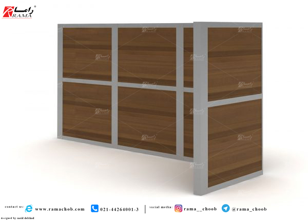 پارتیشن اداری راما چوب دوجداره تمام MDF - تصویر 2