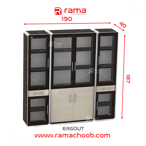 کتابخانه مدیریتی راما چوب مدل ارگوت - تصویر 3