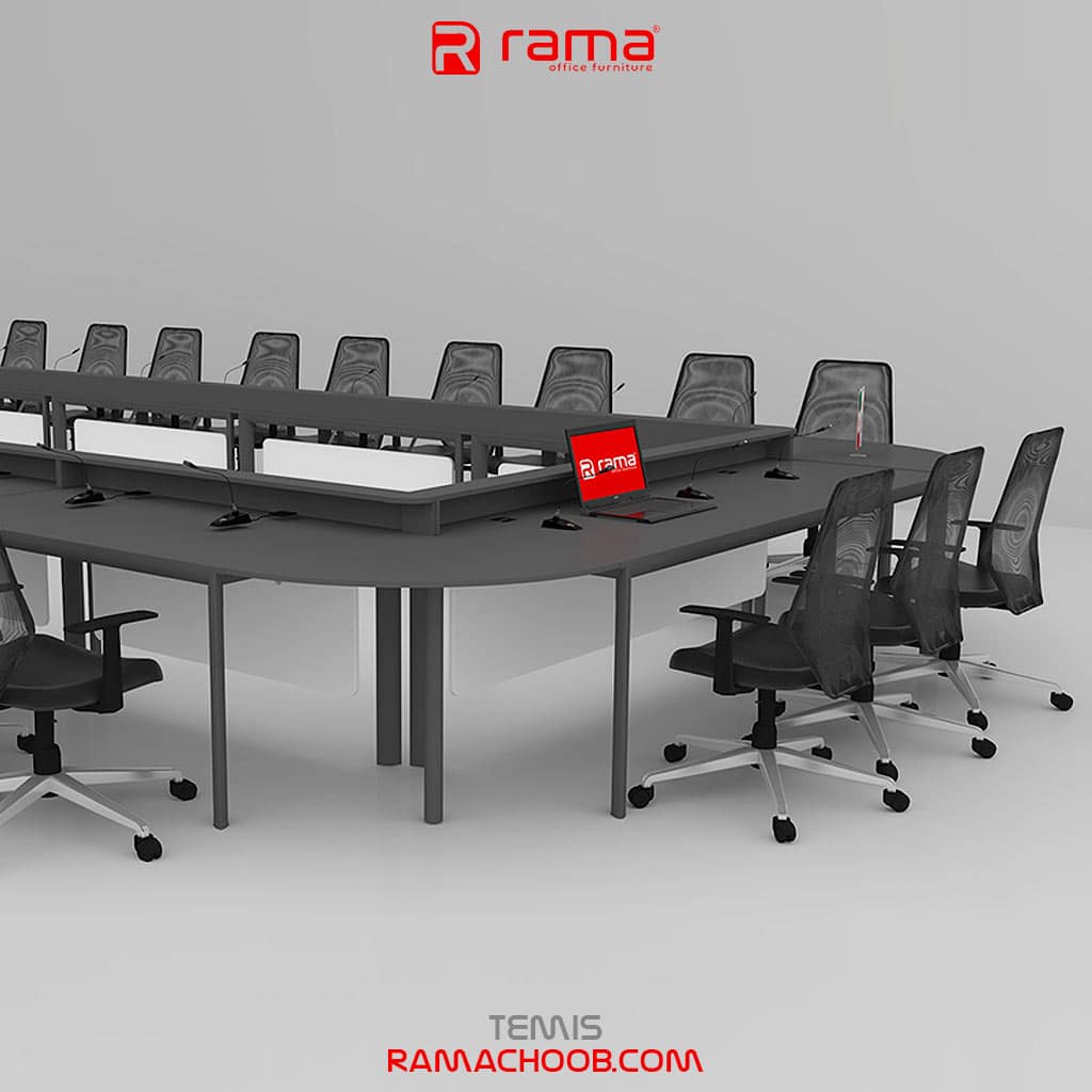 میز کنفرانس راما چوب مدل تمیس یو شکل - تصویر 6
