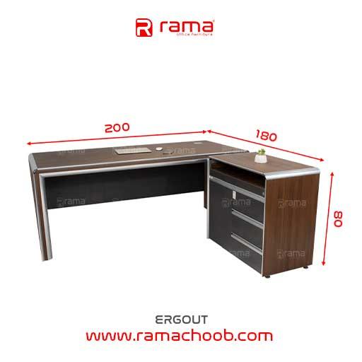 میز مدیریتی راما چوب مدل ارگوت - تصویر 9