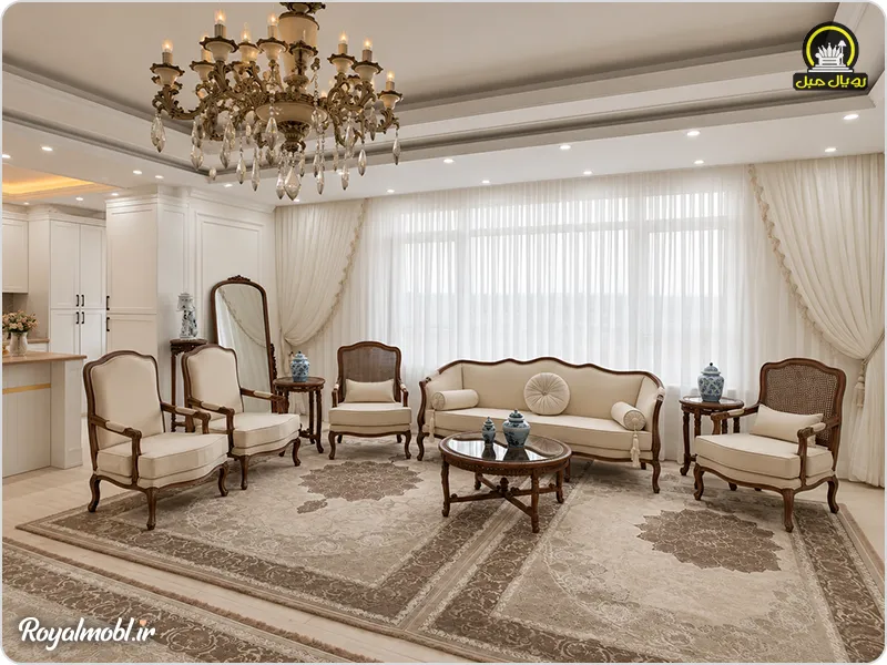 مبل کلاسیک رویال مبل مدل ترانه - تصویر 15