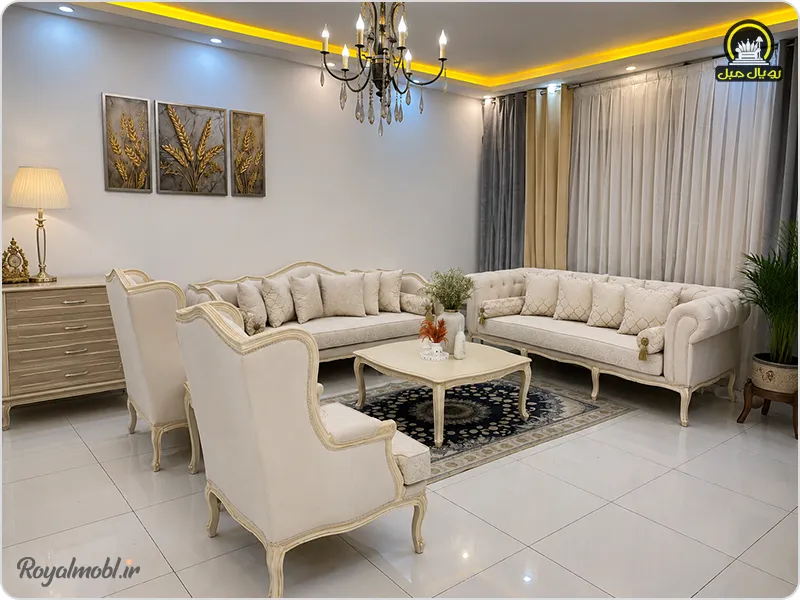 مبل کلاسیک رویال مبل مدل ترانه - تصویر 7