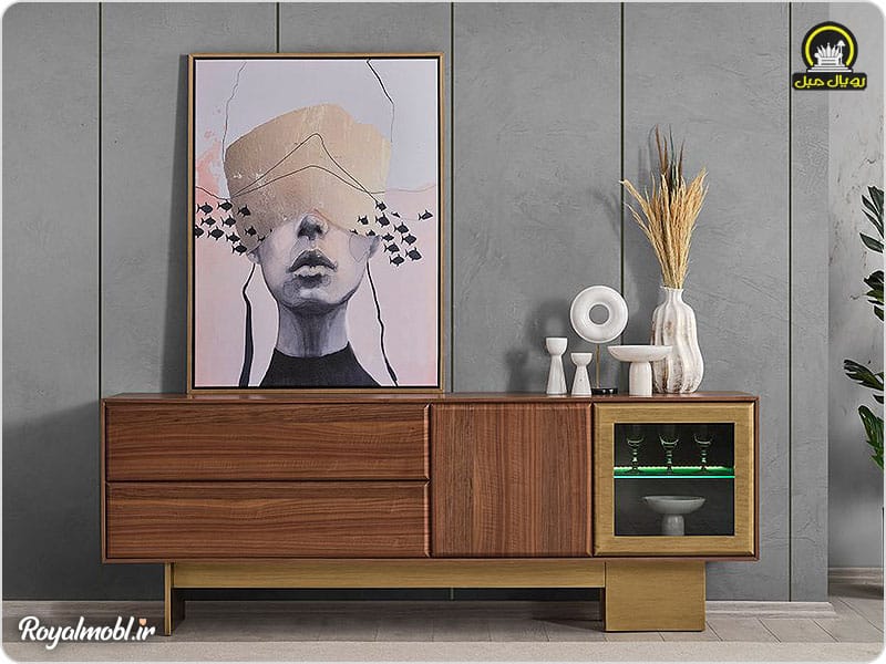 میز کنسول رویال مبل مدل بهناز 180 × 45 سانت – ارتفاع 80 سانت - تصویر 3