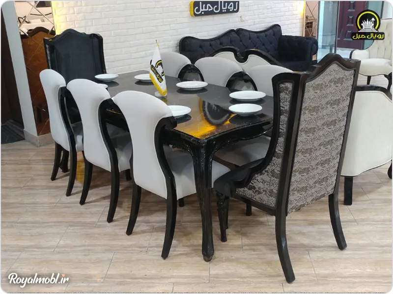 میز ناهارخوری رویال مبل مدل کاترین کلاسیک - تصویر 2