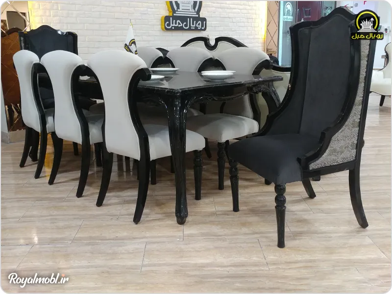 میز ناهارخوری رویال مبل مدل کاترین کلاسیک - تصویر 3