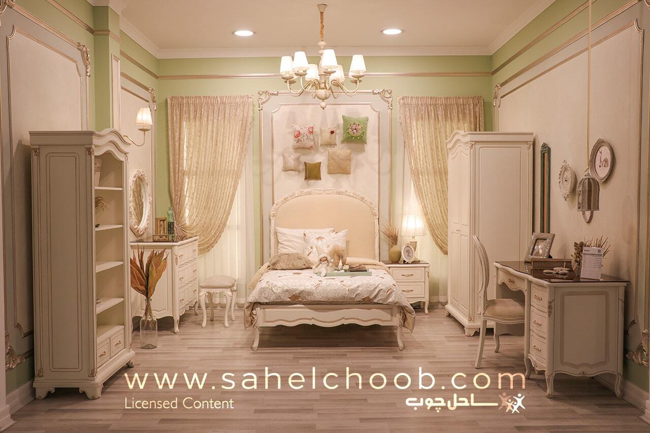 سرویس خواب نوجوان ساحل چوب مدل کاترین - تصویر 3