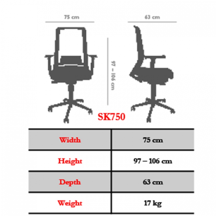 صندلی مدیریتی نیلپر مدل OCM 850S - تصویر 6