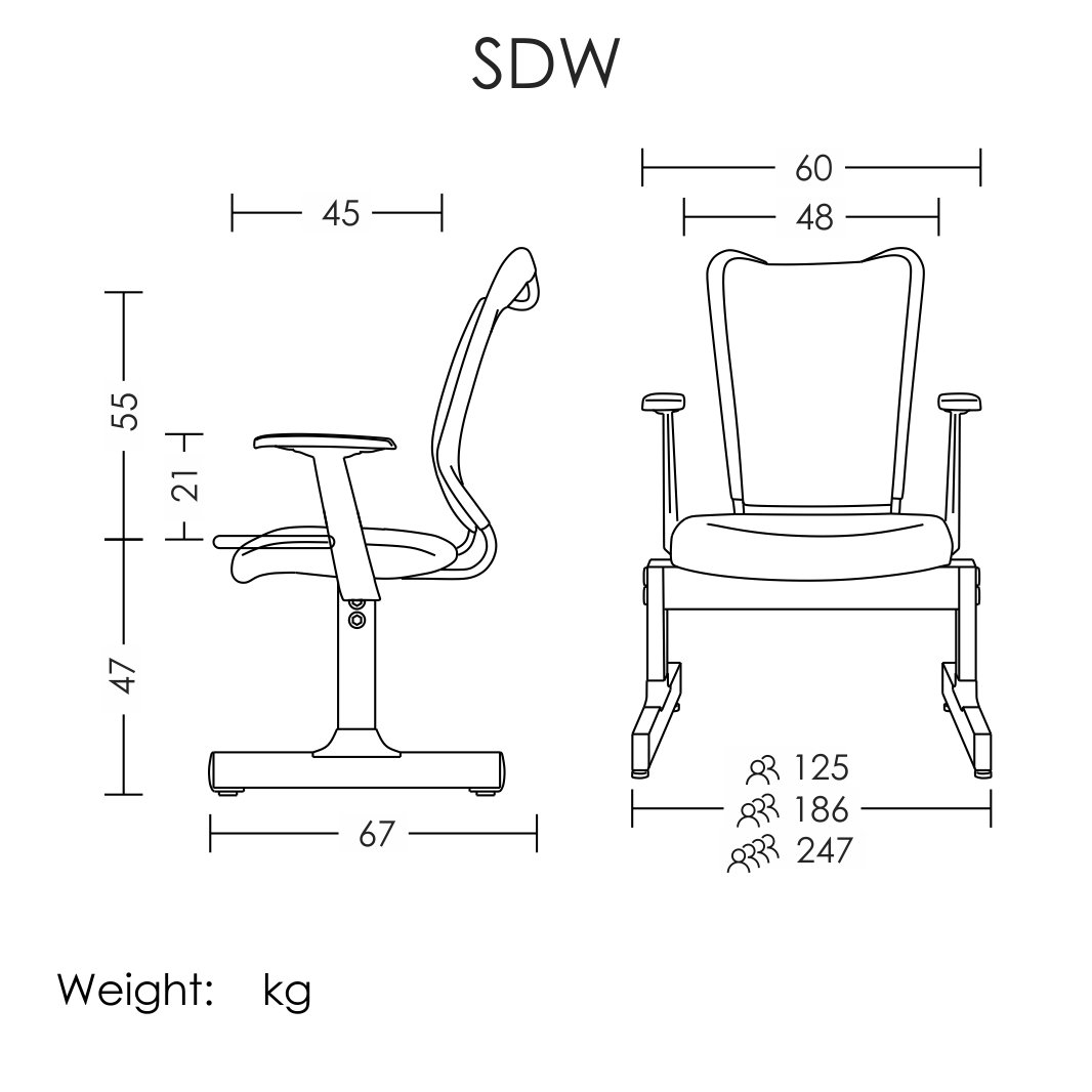 صندلی انتظار آرتمن مدل SDW-832 سه نفره - تصویر 2