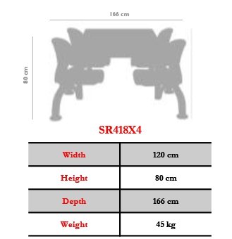 ست رستورانی نیلپر مدل REG 418X4 چهار نفره - تصویر 2