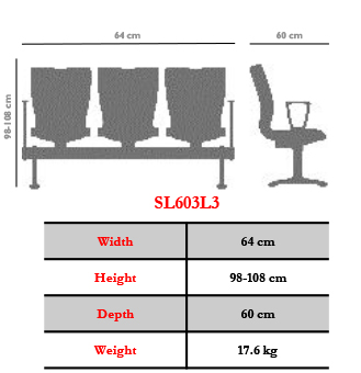 صندلی انتظار نیلپر مدل OCW603L3 - تصویر 3