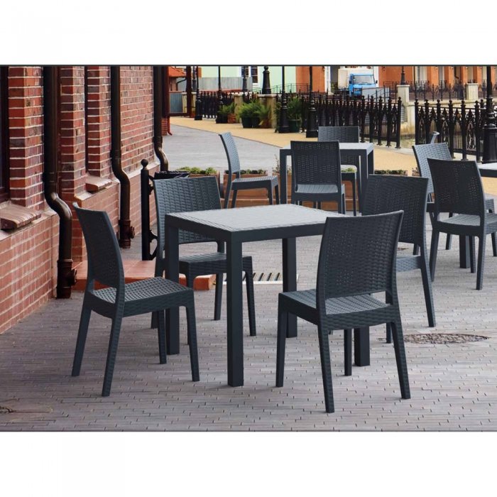میز باغی نظری مدل Boston 90 Rattan - تصویر 2